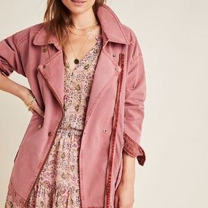 Anthropologie “Letty”Relaxed Moto Jacket in Wine